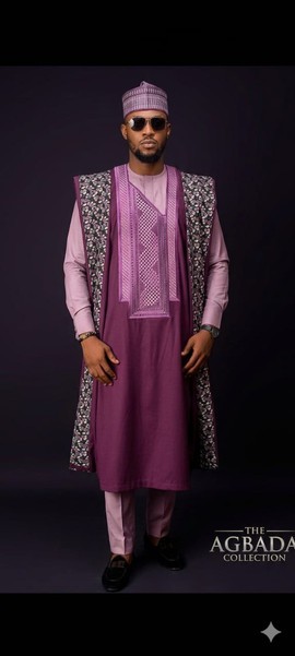 Classic Agbada with kaftan and trouser