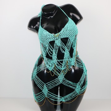 Nuisette avec pagne fait main, lingeries artisanale élégante,m