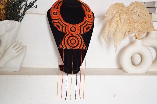 African beaded collar necklace jewelry