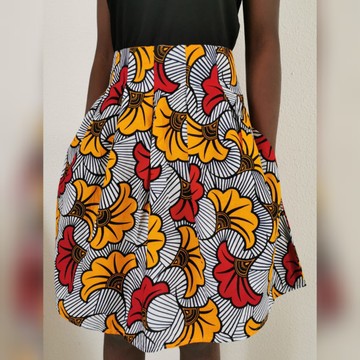 Pleated midi skirt