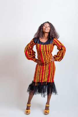 Ankara Midi Dress| Ankara Gown| Ankara Classic Gown| Ankara Gown Style| Gifts For Her