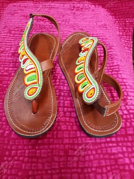 African women sandals,Maasai sandals, summer sandals, beaded leather sandals, Shoes for women