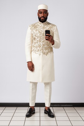 Men's embroidered safari jacket