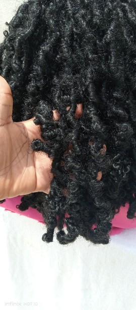 16 inches boho locs on frontal wig