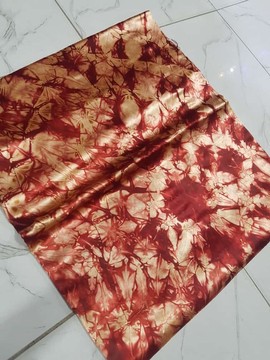 4 Yards Adire Silk Fabric, Nigeria Tribal Dashiki, Nigerian Wedding Dress, Adire Tie Dye Fabric