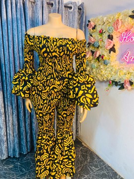 Combinaison Smokey, robe Smokey, combinaison Ankara