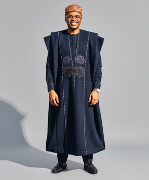 Royal Blue Agbada Outfit | Traditional Nigerian Attire for Men