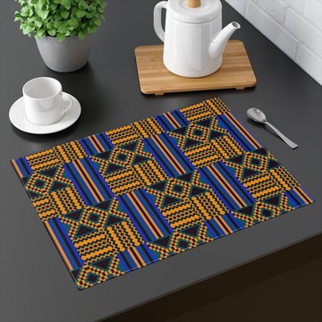 (TWO PIECES) African Placemat Kente Print (MORE SIZES AVAILABLE)