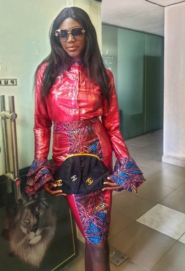 Luxury Woman Two-Piece Shirt and Mid-length Skirt for Special occasions/Plus Size
