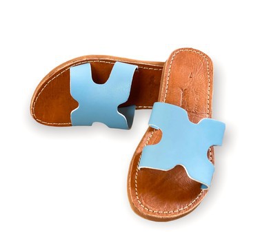 Sandale en cuir véritable haute qualité fait main mode femme