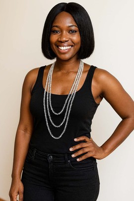 African Bead Jewelry Crystal Layered Necklace | Handmade
