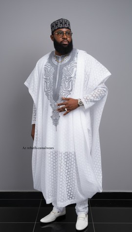 Agbada en dentelle pour homme