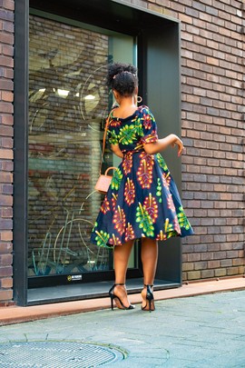 VOILA WRAP MULTI-COLOURED MIDI DRESS