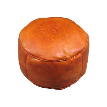 Tabouret en cuir Marron pour salon