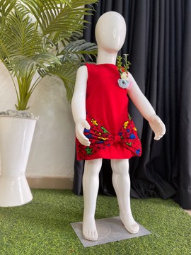 African girl floral dress