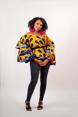 Eno Peplum Top |Ankara Top| Ankara 2024 trending Style|Gift For Her