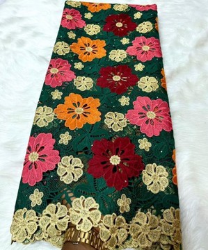 Original Multicolored Lace fabric 5 yards