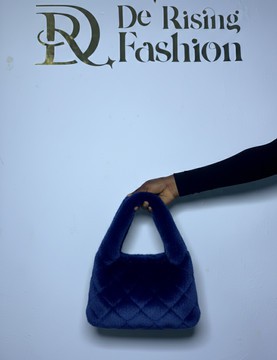 Sac à bandoulière bleu duveteux