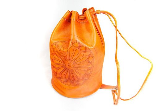 Very good quality handmade original real leather backpack