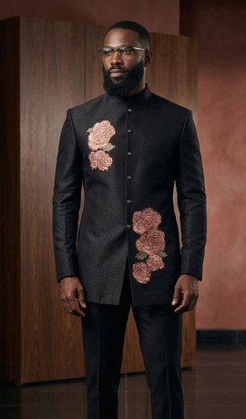 Embroidered safari suit
