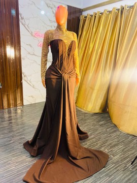 Brown evening dress, prom dress