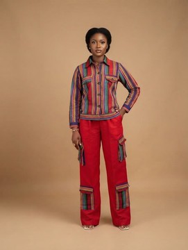 Ensemble asymétrique deux pièces à motifs