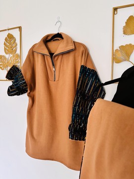 Wax hoodie and jogging pants - long hoodie - high quality women's tracksuit set - wax