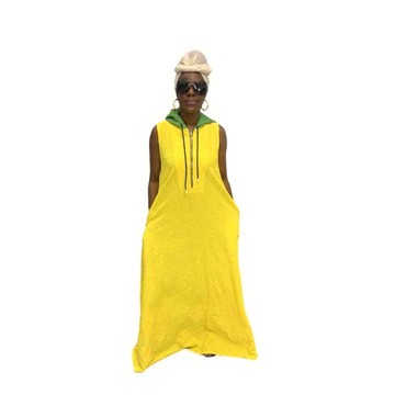 Yellow Light thin Chiffon Fit and Flared Maxi Dress