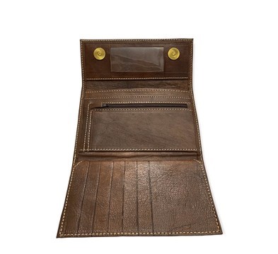 portefeuille fait main en vrai cuir