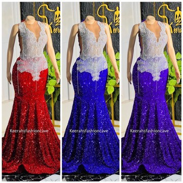 Robe de bal longue à paillettes ornée, robe de graduation formelle, robes de soirée