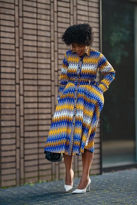 JULIA BLUE AND YELLOW DRESS
