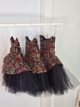Robe Inaya en tissu wax pour bébé  [12 mois - 24 mois ]