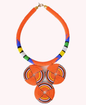 AFRICAN MASAI BEADED NECKLACE