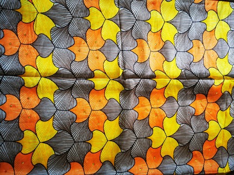 African wax fabric fluid silk fabric MOTIF: Flower