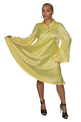 Yellow Dress shirt, Dress Shirt with Flared Sleeves