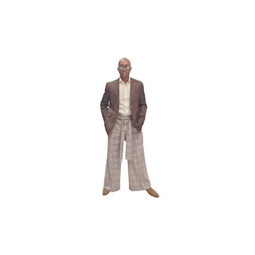 Brown Plaid Wide Leg Pants, Wide Leg Pants