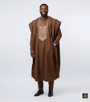 Brown Agbada set
