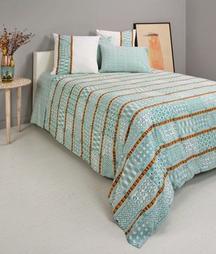 Ukua Turquoise Duvet Cover Set 100% Cotton, 80 threads/cm2, 200*200cm