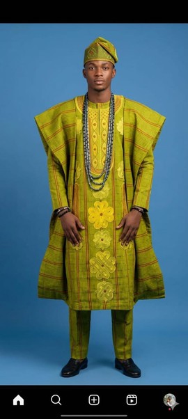 Classic Agbada with kaftan and trouser