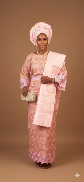 Pink lace Iro and Buba