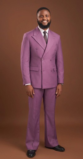 Purple Double-Breasted Suit