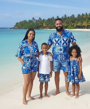 The Azure Mosaic Heritage Set: Premium Family Resort &amp; Beachwear
