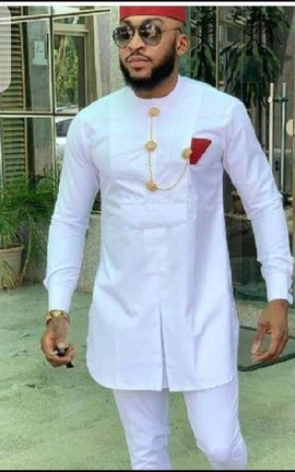 2pieces, African men traditional suit with matching pants
