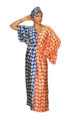 Kaftan Classic Maxi Dress with a Marching Head Scarf