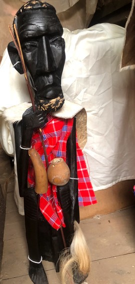Wooden african old man/ antique home decor curving