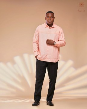 Chemise Homme lin corail
