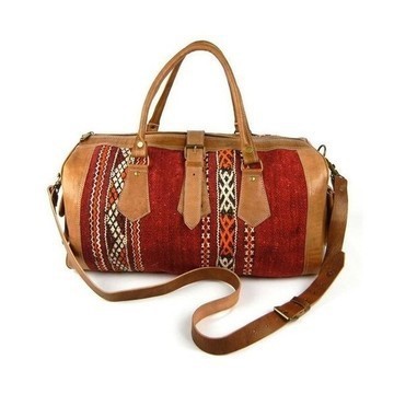 Genuine Leather Travel Bag Handmade in Morocco
