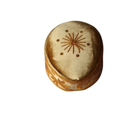 WANDIZI Velvet Hard Hat/Cap, Igbo Ozo Cap, Stoned Crown, Igbo Traditional Stoned Cap, Yoruba Cap