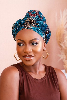 SADE BLUE HEADWRAP