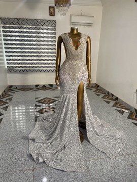 Silver homecoming party dress prom dress